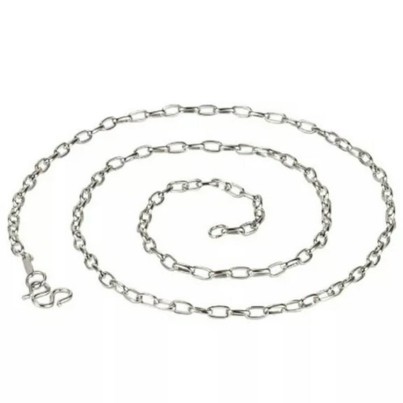 K-KED 925Sterling Silver Fashion Big O Links Chains Necklace for Men Women 3mm 20"-24"-20"
