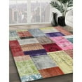 thumbnail image 3 of Ahgly Company Machine Washable Indoor Square Contemporary Raspberry Purple Area Rugs, 8' Square, 3 of 7