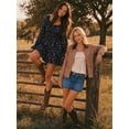 thumbnail image 2 of Celebrity Pink Women's Crossover Waistband Denim Skort, Sizes XS-XXXL, 2 of 7