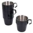 thumbnail image 3 of 4PCS/Set 300ml Stainless Steel Coffee Cup Thickened Heat Insulation Double Layer Vacuum Coffee Mug Portable Water Cup, 3 of 15