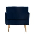 thumbnail image 4 of Tufted Accent Chair Leisure Single Sofa with Rose Golden Feet Upholstered Arm Club Leisure Modern Reading Chair for Living Room Bedroom Club Office,Navy, 4 of 5
