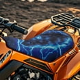 thumbnail image 4 of Uorisanigo ATV Seat Cover Waterproof Blue Lightning Wolf 4 Wheeler Seat Cover for Polaris Sportsman 570 450 850, Polaris Scrambler 400 500 850 1000, Honda Rancher 420 Non-Slip, 4 of 7