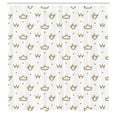 thumbnail image 3 of Ambesonne Crown Shower Curtain, Palace King Queen Adornment, 69"Wx70"L, Dark Khaki and White, 3 of 5
