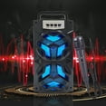 thumbnail image 2 of Wireless Bluetooth Speaker Portable Outdoor High Volume Subwoofer With Microphone Support Fm Usb Tf Card Aux Playback Square Dance Karaoke Device, 2 of 9