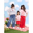 thumbnail image 5 of Wonder Nation Hello Kitty Girls Graphic Bubble Hem Top with Long Sleeves, Sizes 4-16, 5 of 8