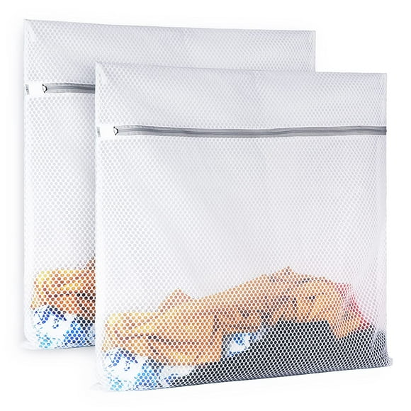 Bolsa de lavandería SUERIV, paquete de 2 unidades, malla, 60 x 60 cm, para ropa, juguetes, etc.