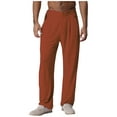 thumbnail image 1 of Manyakai Mens Ballroom Latin Dance Trousers Adjustable Buckle Belted For Salsa Cha-cha Performance Caramel M, 1 of 6