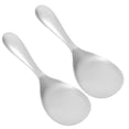 thumbnail image 3 of ColoMX 2 unids cucharas de arroz en casa cucharas de cocina arroz cucharas de cocina (plata), 3 of 8