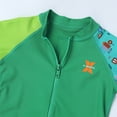 thumbnail image 6 of IBTOM CASTLE Kids Girls Full Wetsuit Rash Guard Swimwear Long Sleeve Zippper One Piece Swimsuit Summer Bathing Suit 3-4 Years Green, 6 of 8