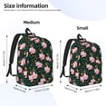 thumbnail image 3 of Naloa Pink Sleeping Fox Canvas Backpack for Men Women Rucksack Casual Travel Daypack College Tote Satchel Bookbag for Teens-Small, 3 of 7