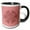 Black/White, variant on 3drose, Pretty Pink Lacey Flower Design, 11oz Magic Transforming Mug