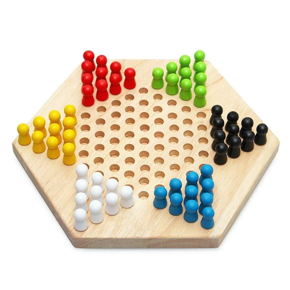 draughts,Chinese Checker Set Checkers Rubber Wood Chinese Portable Chinese Checker Chinese Kids Puzzle Radirus