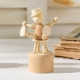 thumbnail image 5 of Yvsxxv Movable Wooden Puppet Figurine, Handcrafted Desktop Home Decor, 5 of 7