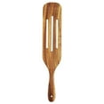 thumbnail image 1 of Long Wooden Spatula for Cooking - Teak Wood Stirring Spoon with Ergonomic Handle for Sauteing and Stir-Frying, 1 of 6