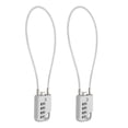 thumbnail image 1 of Uxcell 2-Pack Candado de Combinación, Aleación de Zinc 4 Dígitos Contraseña 12 En Cable Candado de Equipaje Exterior Sin Llave [Gris Plateado], 1 of 7