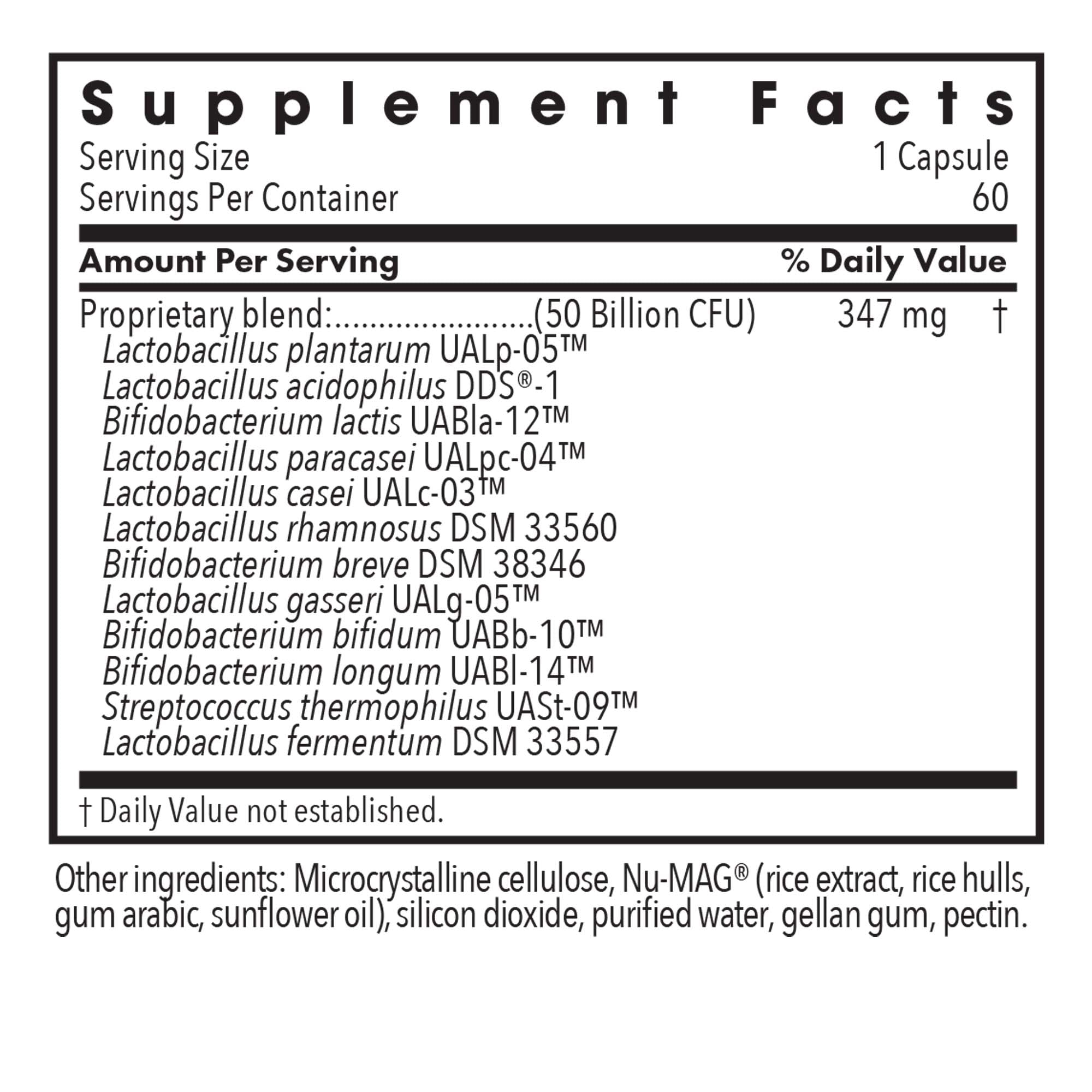 ARG Essential Biotic Complete - 50 Billion CFU Probiotic - Gut & Digestive Support - Delayed Release Capsules - Hypoallergenic - 60 Servings - 60 Capsules