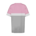 thumbnail image 3 of fheaev Hauts Grande Taille pour Femmes Haut d'Été Plissé Col Rond Manches Courtes Tunique Décontractée Basique Tee Blouses T-Shirts, 3 of 4