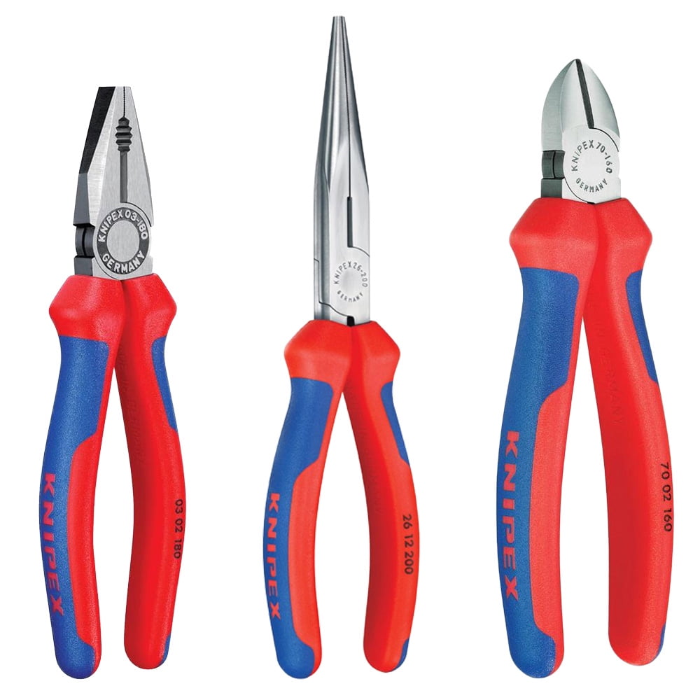 KNIPEX Combo Long Nose Plier Set 3pc