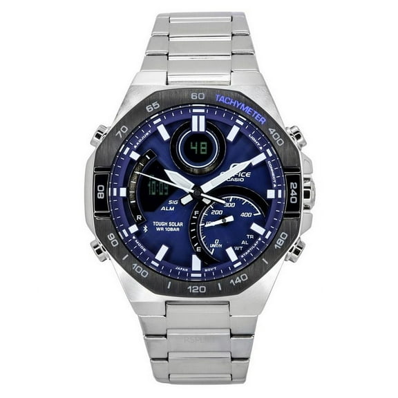Casio Edifice Analog Digital Mobile Link Blue Dial Tough Solar ECB-950DB-2A 100M Men's Watch