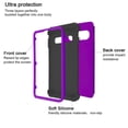 thumbnail image 2 of SOATUTO For Samsung S10 Case Heavy Duty Full-Body Defender Protective Bling Glitter Sparkle Hard Armor Hybrid Silicone Rubber Bumper Shockproof Case for Samsung Galaxy S10 6.1inch - Purple+Black, 2 of 6