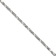 thumbnail image 2 of Sterling Silver Antiqued 5.5mm Figaro Chain (8 X 5.5) Made In Italy qfg150a-8, 2 of 5