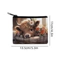 thumbnail image 3 of Cute Highland Cow Coin Purse for Women, Stylish Card Holders Purse Minimalist Small Zipper Change Pouch for Cash Cards Keys, Rustic Gift, 3 of 6