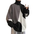thumbnail image 5 of Suéter de cachemira de imitación para otoño e invierno para hombre Suéter de lana Cuello alto medio Suéter básico ajustado para jóvenes y mujeres para hombres Ropa para hombres, 5 of 5