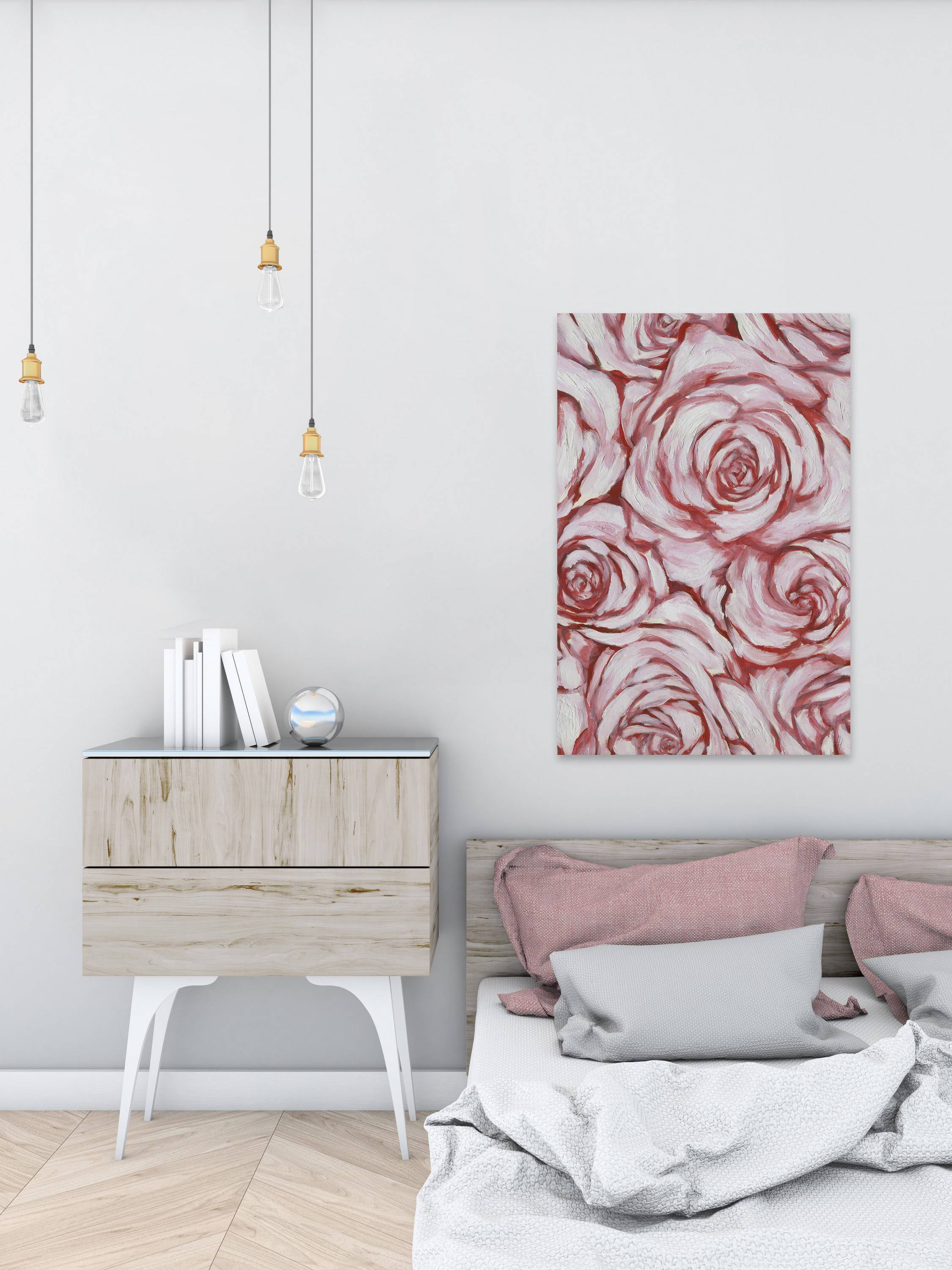 Marmont Hill Rose Outline Canvas Wall Art