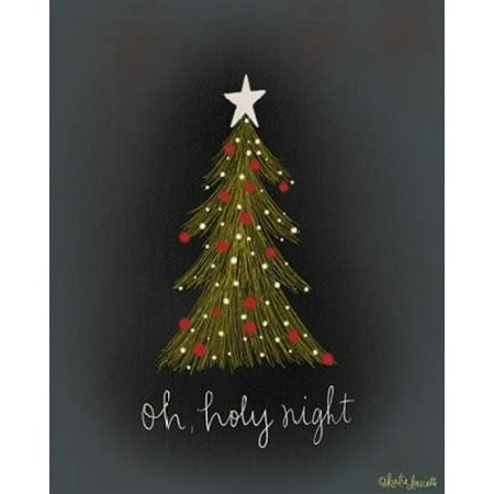 Oh Holy Night Tree Poster Print by Katie Doucette