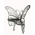 thumbnail image 5 of Hi-Line Gift 45 in Metal Butterfly Chair Black Garden Bench, 5 of 5