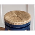 thumbnail image 3 of Linon Maya 25" Round Swivel Counter Stool with Seagrass Seat in Navy Blue Wood, 3 of 10