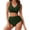 Army Green B, variant on Bikini Sets for Women Printed V-Neck Tummy Control 2 Piece Swimsuit 2026 Summer Modest Bathing Suit