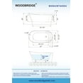 thumbnail image 7 of WOODBRIDGE 67" Freestanding Bathtub Contemporary Soaking Tub BTA0084, 7 of 7
