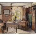 thumbnail image 3 of Carl Wenzel Zajicek 22x20 Black Modern Framed Museum Art Print Titled - Sunny Interior, 3 of 5