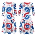 thumbnail image 6 of BOMYJESK Women's 250th Anniversary USA Flag Floral Maxi Dresses Patriotic American Flag Boho Independence Day Summer Dresses 4th Of July Beach Long Dresses Casual Resort Wear White L, 6 of 7