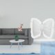 thumbnail image 2 of Estatua de gato, figura decorativa, escultura animal, adorno artesanal con lindo cojín de lazo, decoración moderna para el hogar, cómodo cojín de mesi, 2 of 8