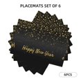 thumbnail image 3 of Placemats Set of 4 / 6, Happy New Year Placemats for Dining Table Indoor/Outdoors Heat Resistant Washable Placemats 18" x 12", 3 of 8