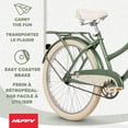 thumbnail image 3 of Huffy 24” Deluxe Cruiser Bike, Fits Riders 58”-70”, Green, Teens/Adult, Girls, 3 of 14