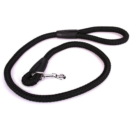 Small Pet Dog Black Walking Training Running Braided Nylon Leash Rope and