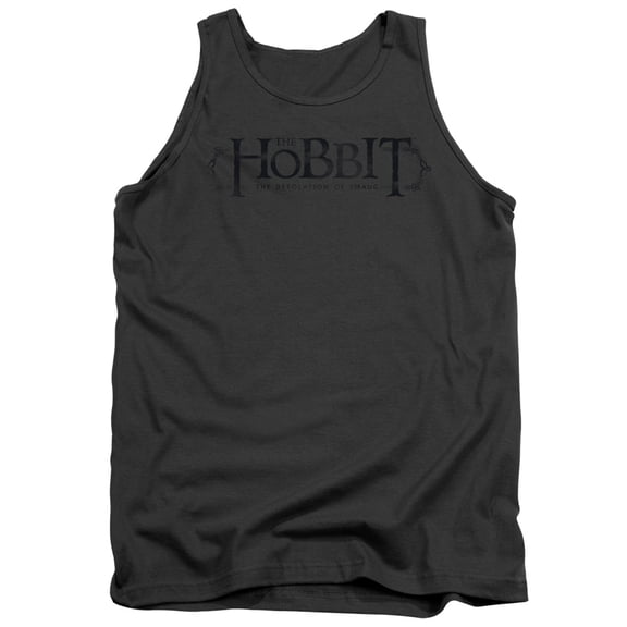 Hobbit Ornate Logo Adult Tank Top Charcoal