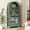 Green, variant on 70'' Tall Arched Cabinet with Glass Door, Modern Wood Display Bookshelf with 5 Tier Shelf for Living Room,Bedroom,Office, Green