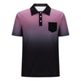 thumbnail image 3 of ameIAEA Men's Summer Short Sleeve Casual 3 Button T-Shirts Basic Golf Work Tees Tops with Pocket, 3 of 5