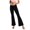 Black, variant on Lmnyox Women's High Waist Dressy Pants Wide Leg Flare Trousers with Pocket Summer Business Lounge Pants