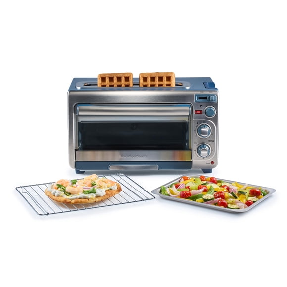Horno Tostador de Encimera Hamilton Beach 2 en 1 Azul