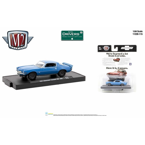 M2 Machines Auto-Drivers 1:64 R115 1971 Chevrolet Camaro Ss 350