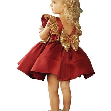 

Jxzom Little Girls Baby Princess Dress Sequin Tutu Dress for Christmas Party or Birthday