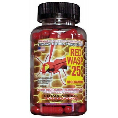 Cloma Pharma Red Wasp 25 Fat Burner / perte de poids 75 Capsules