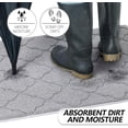thumbnail image 3 of TIMO Tapis de Porte Intérieur, Tapis de Porte d'Entrée 32"x 48 Pouces avec Support en Caoutchouc Antidérapant Absorbant, Tapis Résistant à la Saleté pour Entrée de Porte d'Entrée, Tapis d'Entrée à Profil Bas pour Chien, Gris Clair, 3 of 6