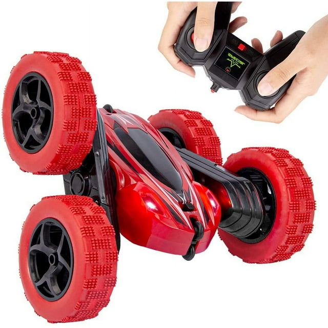 Voiture Cascade RC avec Télécommande Camions RC 2,4 GHz Tout-Terrain Rotation 360° et Retournements Crawler RC Jouets d'Extérieur pour Enfants