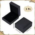 thumbnail image 2 of 1pc PU Leather Jewelry Storage boxes Rectangle Black 8.45x7.4x3.8cm DIY, 2 of 7